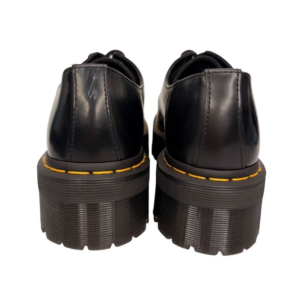 Dr. Martens Quad Black Leather Platform Derby shoes 1461 Unisex M 8 / W 9 - Picture 5 of 10